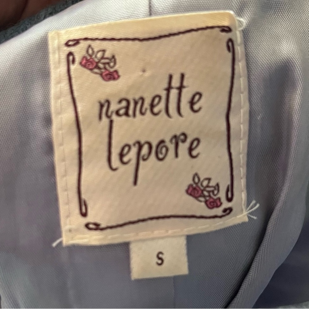 Nanette Lepore Lined Soft Feminine Blazer Jacket Blue Size Small - Picture 10 of 10